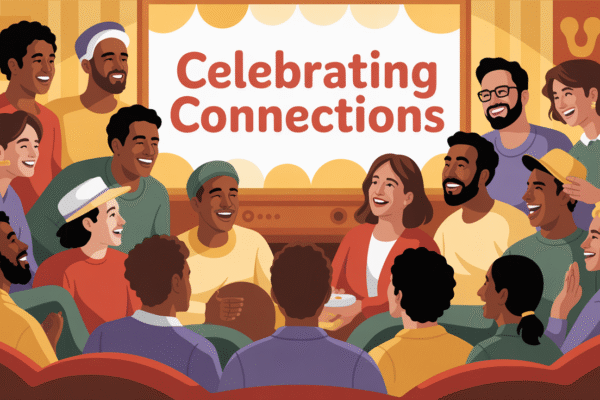 People engaged in symbolic activities like festivals, media events, and rituals that represent shared meaning and community bonding in communication